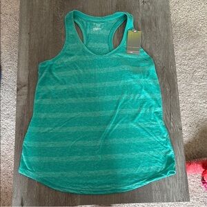Tek Gear Teal Green Striped Tank Top